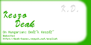 keszo deak business card